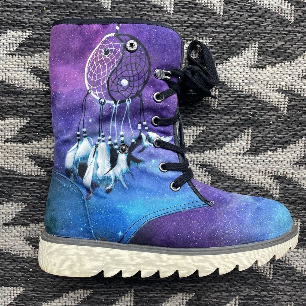 Yes We Vibe Yin Yang Galaxy Dream Catcher Boot $160 7.5 W 6 M EU 39